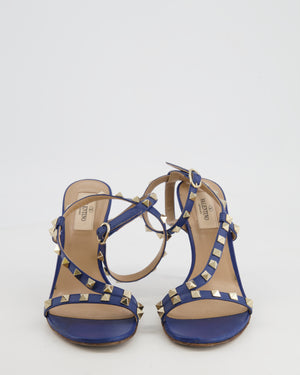 Valentino Blue Rockstud Ankle-Strap Sandal Heels Size EU 37 RRP £850
