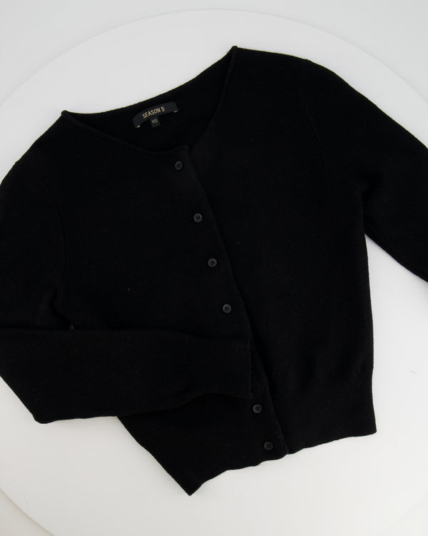 YEEZY Season 5 Black Wool Button Down Cardigan Size XS (UK 8)