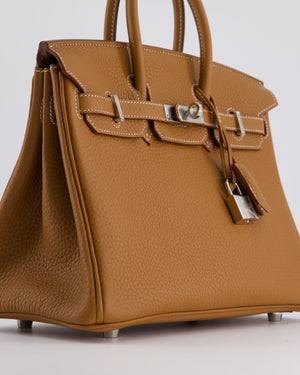 *RARE* Hermès Birkin 25cm Retourne in Gold Togo Leather with Palladium Hardware