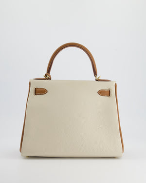 *RARE* Hermes HSS Kelly 28cm Bag in Nata, Gold Togo Leather with Permabrass Hardware