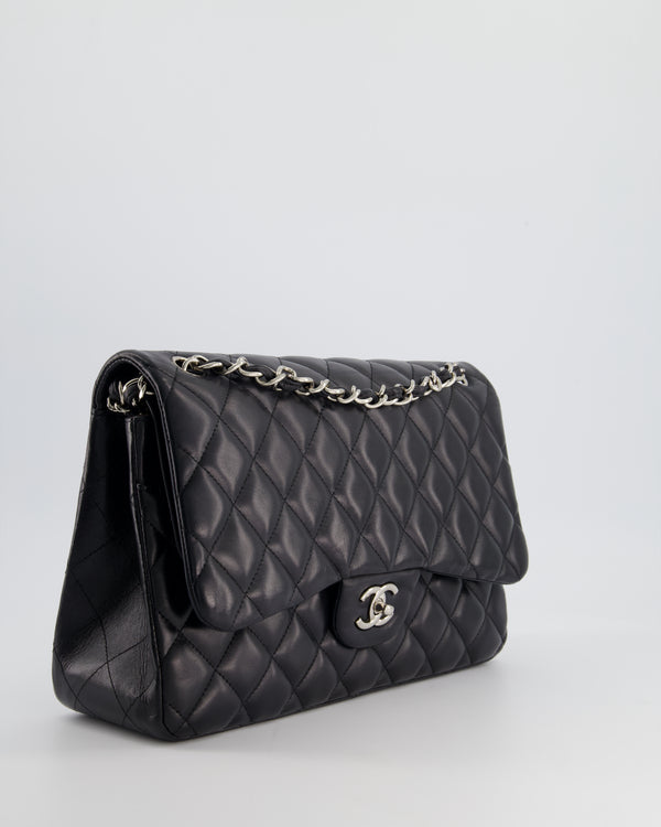 Chanel Classic Jumbo Double Flap Bag in Lambskin with Silver Hardware