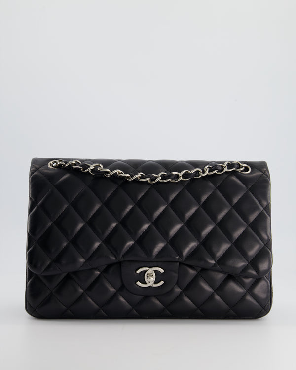 Chanel Classic Jumbo Double Flap Bag in Lambskin with Silver Hardware
