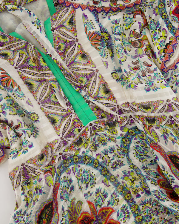 Etro Multicolour Paisley Print Maxi Layered Silk Dress Size IT 42 (UK 10) RRP £2,650