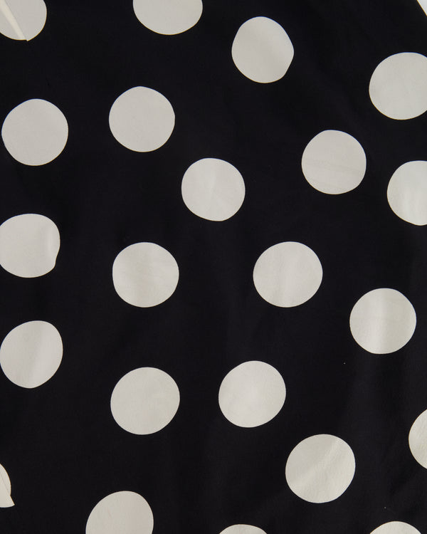 Dolce & Gabbana Black and White Silk Polkadot Skirt Size IT 42 (UK 10)