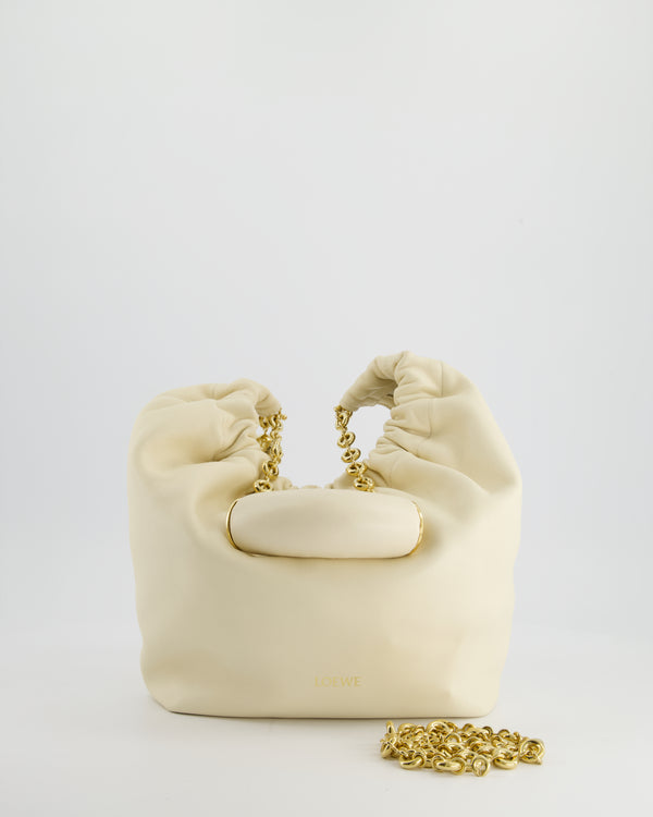 *HOT* Loewe Cream Small Squeeze Bag in Nappa Lambskin Leather and Gold Hardware RRP £2950
