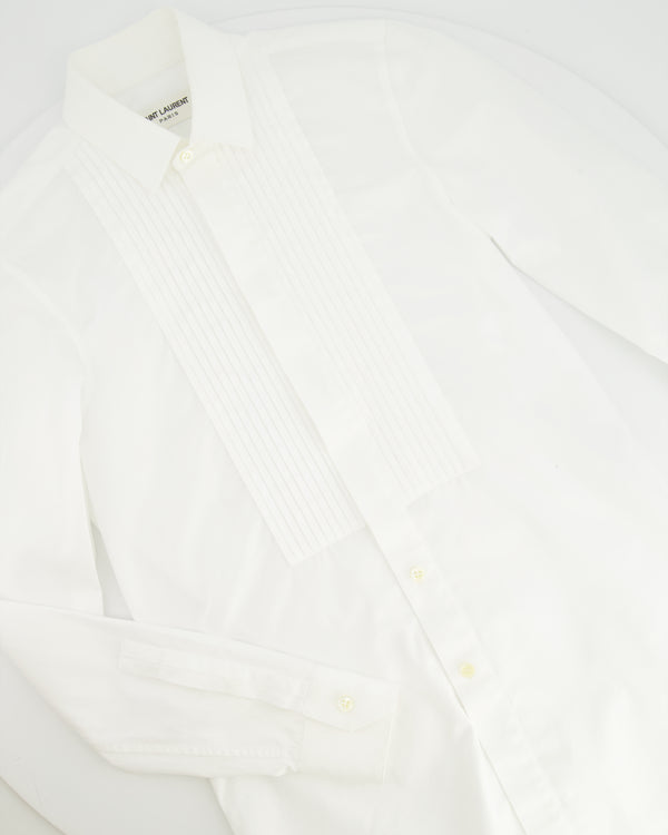 Saint Laurent White Long-Sleeve Button-Up Shirt Size FR 34 (UK 6)