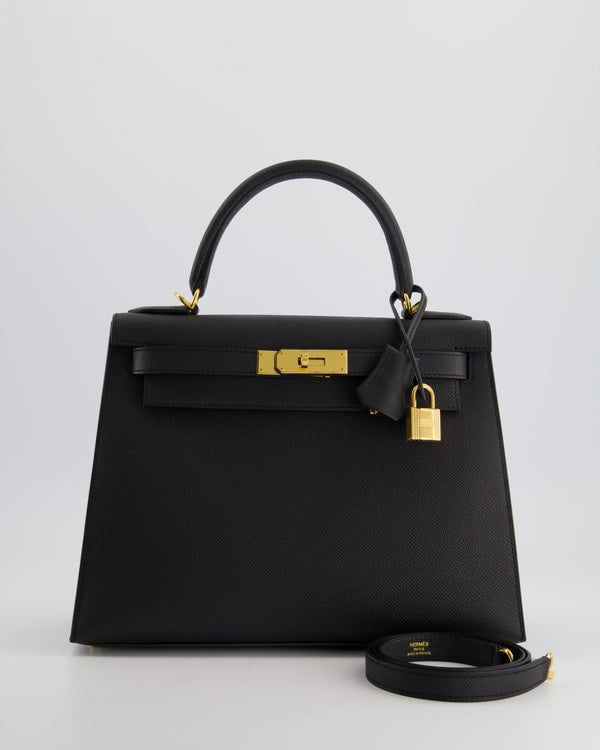 *RARE* Hermès Kelly Sellier Bag 28cm in Black Epsom Leather with Gold Hardware