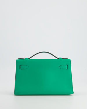 *SUPER RARE* Hermès Kelly Pochette in Menthe Swift Leather with Gold Hardware