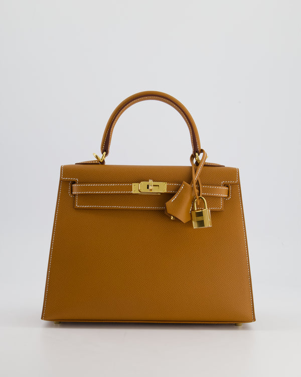 *HOLY GRAIL* Hermès Kelly Bag Sellier 25cm Bag in Gold Epsom Leather with Gold Hardware