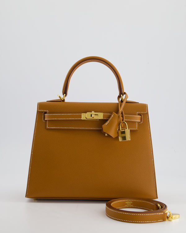 *HOLY GRAIL* Hermès Kelly Bag Sellier 25cm Bag in Gold Epsom Leather with Gold Hardware