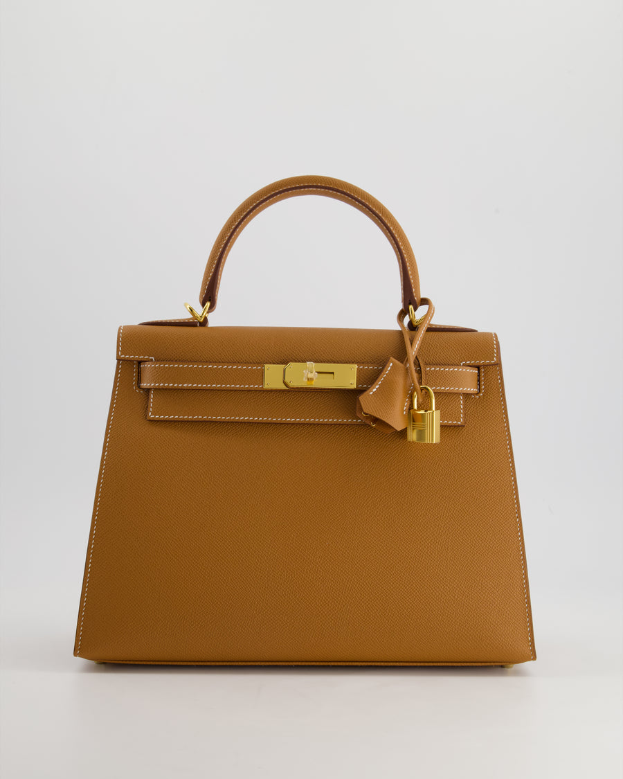 *HOLY GRAIL* Hermès Kelly 28 Sellier  Bag in Gold Epsom Leather with Gold Hardware
