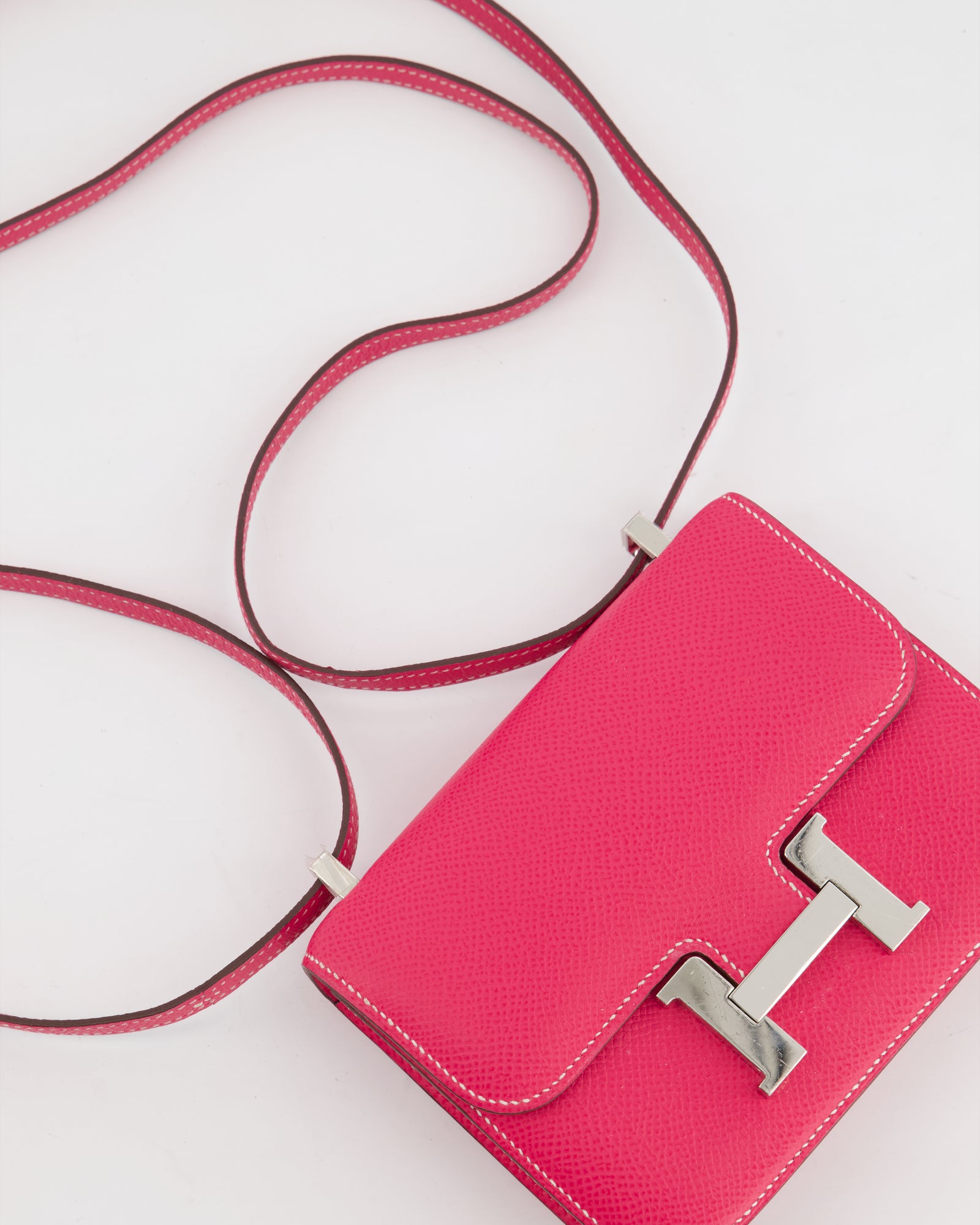 RARE HOT* Hermès Constance II Micro Bag in Rose Tyrien Epsom