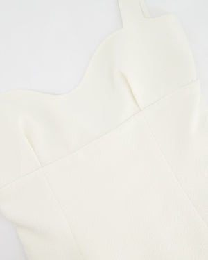 Emilia Wickstead Sweetheart Neckline Ivory Crepe Top Size UK 8 (FR 36)