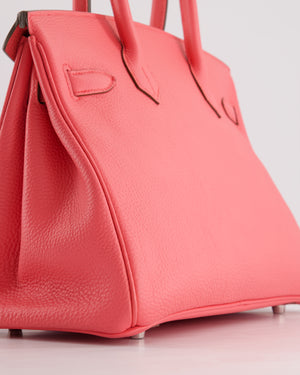 Hermès Birkin 30cm Retourne Bag in Rose Lipstick Togo Leather and Palladium Hardware