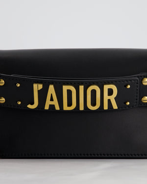*FIRE PRICE* Christian Dior Black J'Adior Top Handle Flap Bag in Calfskin Leather with Antique Gold Hardware
