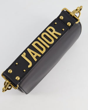 *FIRE PRICE* Christian Dior Black J'Adior Top Handle Flap Bag in Calfskin Leather with Antique Gold Hardware
