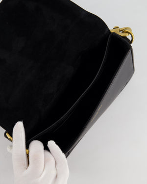 *FIRE PRICE* Christian Dior Black J'Adior Top Handle Flap Bag in Calfskin Leather with Antique Gold Hardware