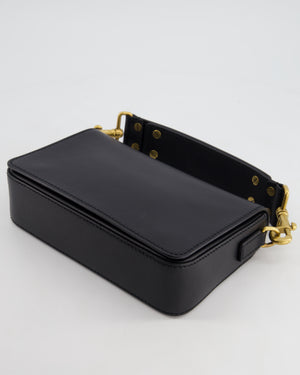*FIRE PRICE* Christian Dior Black J'Adior Top Handle Flap Bag in Calfskin Leather with Antique Gold Hardware