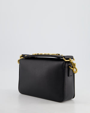 *FIRE PRICE* Christian Dior Black J'Adior Top Handle Flap Bag in Calfskin Leather with Antique Gold Hardware