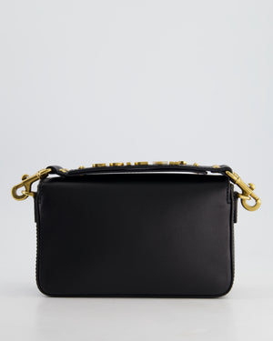 *FIRE PRICE* Christian Dior Black J'Adior Top Handle Flap Bag in Calfskin Leather with Antique Gold Hardware