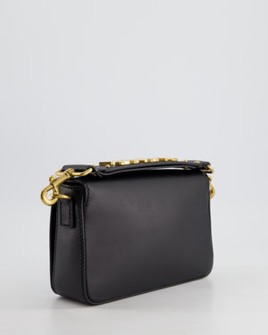 *FIRE PRICE* Christian Dior Black J'Adior Top Handle Flap Bag in Calfskin Leather with Antique Gold Hardware