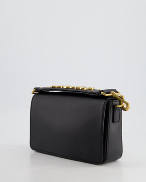 *FIRE PRICE* Christian Dior Black J'Adior Top Handle Flap Bag in Calfskin Leather with Antique Gold Hardware
