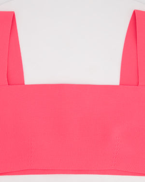 Victoria Beckham Body Neon Pink Crop Top Size UK 14