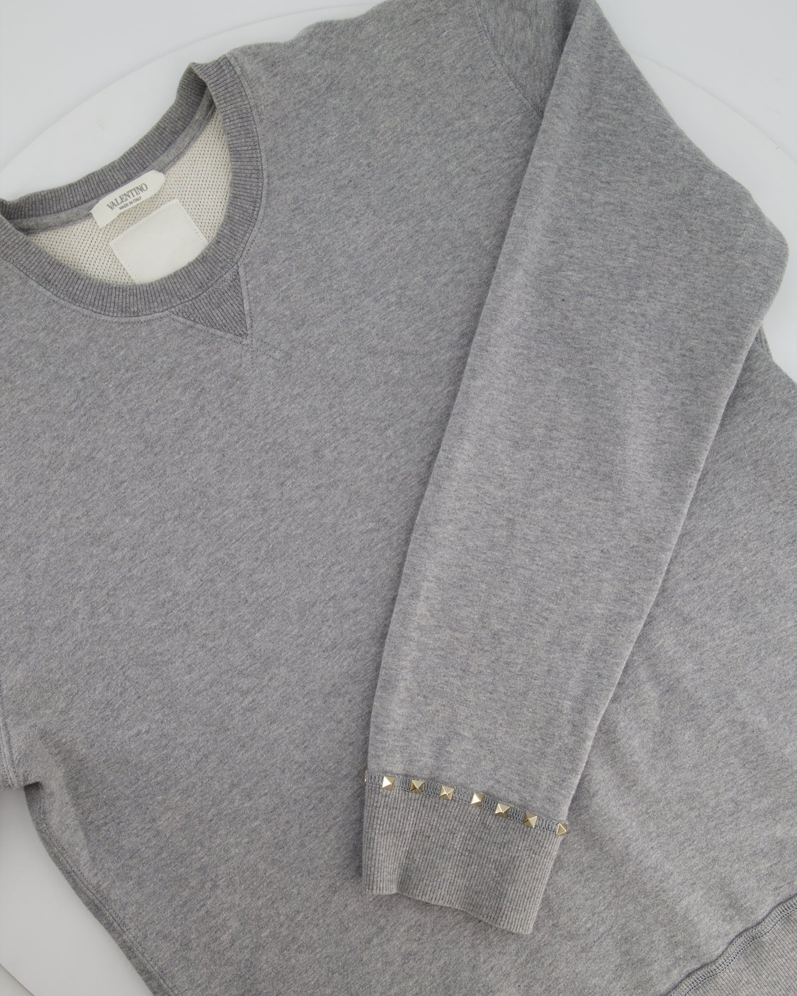 Valentino Untitled Grey Rockstud Sweater with Rockstud