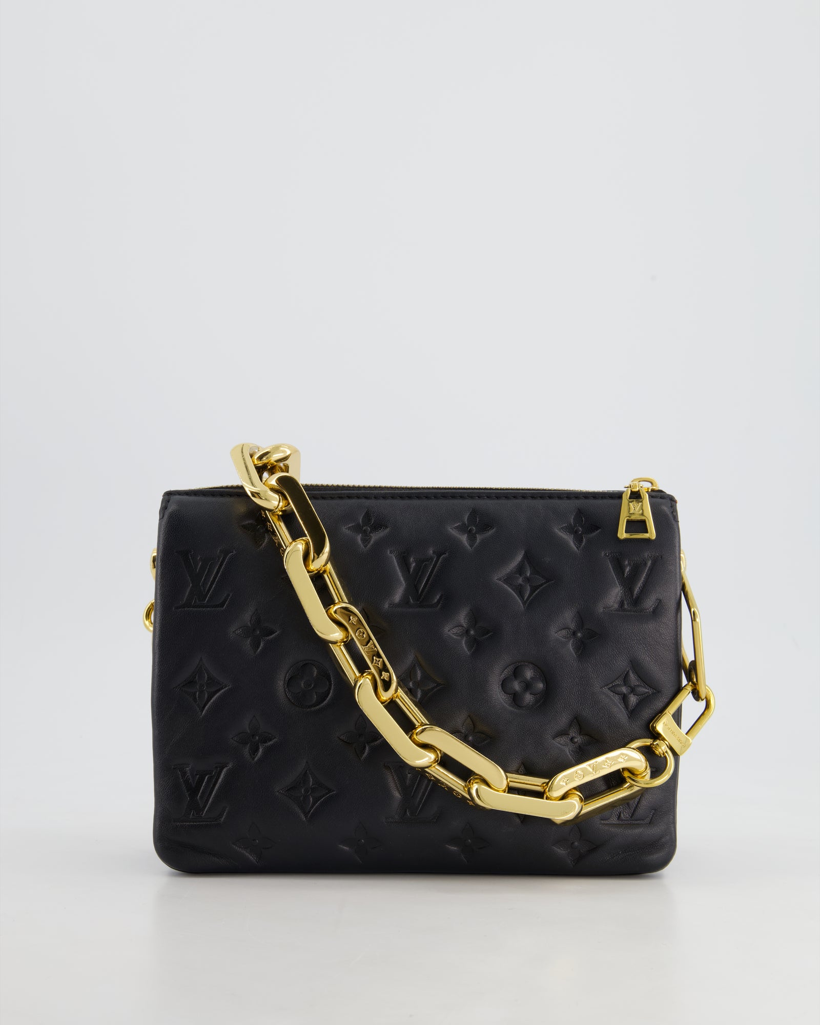 Louis Vuitton Coussin BB Bag in Black Monogram Embossed Calfskin