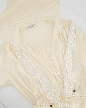 Philosophy Di Lorenzo Serafini Cover Up Dress With Hood & Lace Detail IT 38 (UK 6-8)