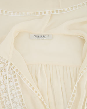 Philosophy Di Lorenzo Serafini Cover Up Dress With Hood & Lace Detail IT 38 (UK 6-8)