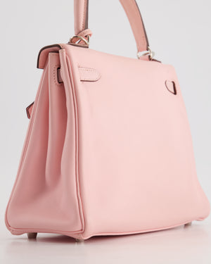 *FIRE PRICE* Hermès Kelly Bag 25cm Retourne in Rose Sakura Swift Leather with Palladium Hardware