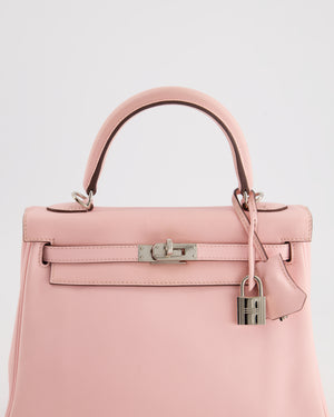 *FIRE PRICE* Hermès Kelly Bag 25cm Retourne in Rose Sakura Swift Leather with Palladium Hardware