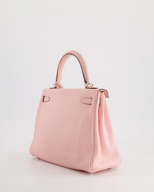 *FIRE PRICE* Hermès Kelly Bag 25cm Retourne in Rose Sakura Swift Leather with Palladium Hardware