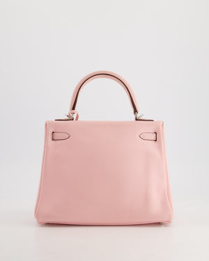 *FIRE PRICE* Hermès Kelly Bag 25cm Retourne in Rose Sakura Swift Leather with Palladium Hardware