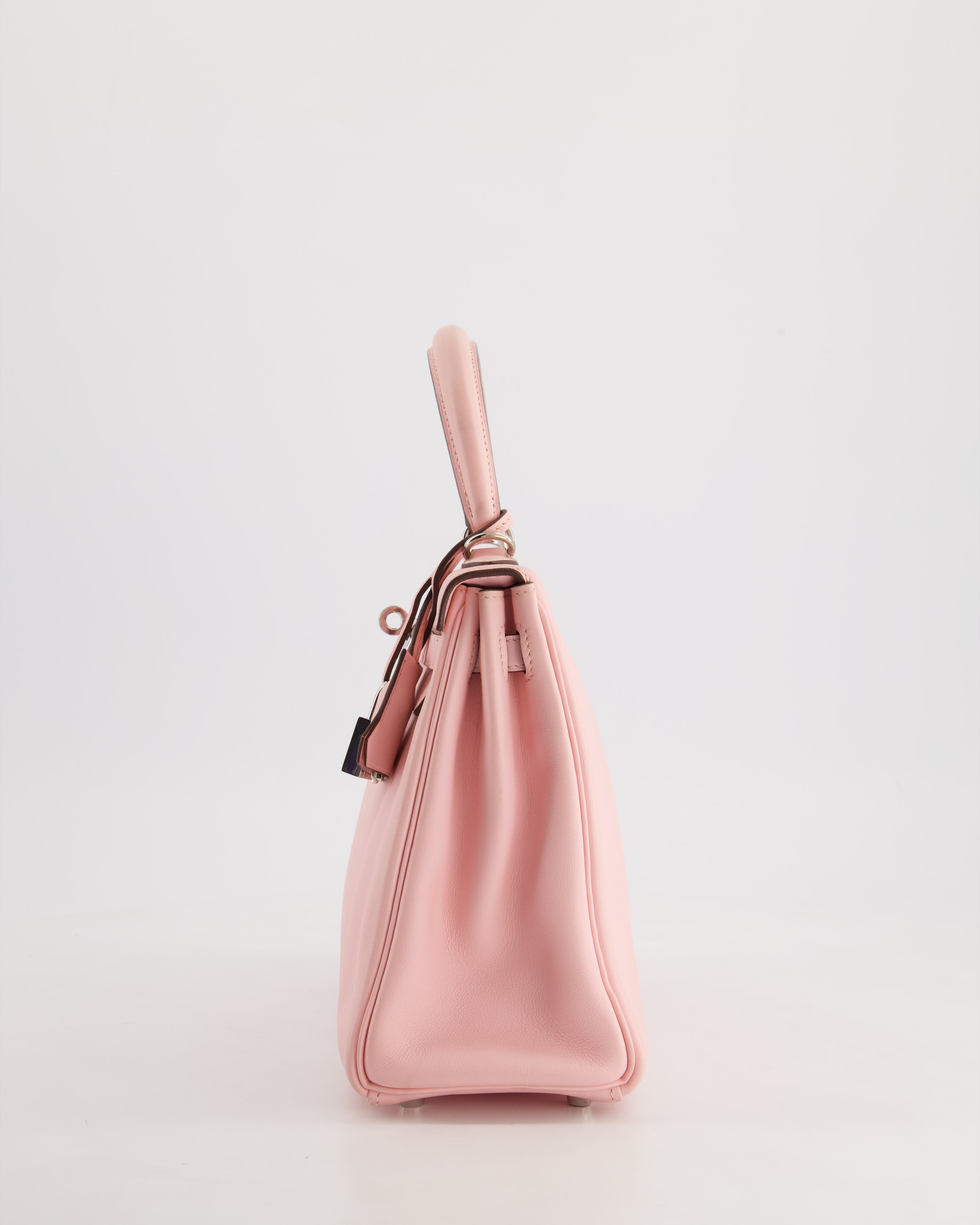 Hermes Kelly Bag 25cm Retourne in Rose Sakura Swift Leather with Palla Sellier