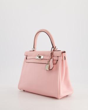 *FIRE PRICE* Hermès Kelly Bag 25cm Retourne in Rose Sakura Swift Leather with Palladium Hardware