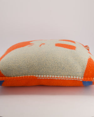 Hermès Brides De Gala Pillow in Écru, Orange & Bleu RRP £650