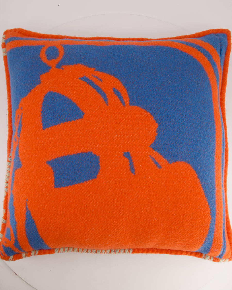 Hermès Brides De Gala Pillow in Écru, Orange & Bleu RRP £650