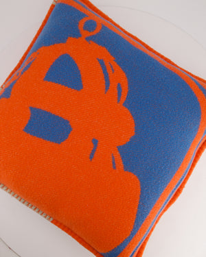 Hermès Brides De Gala Pillow in Écru, Orange & Bleu RRP £650