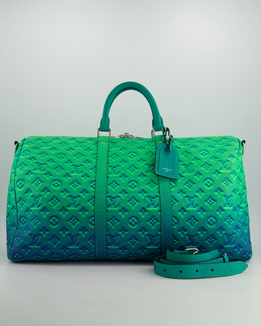 Louis Vuitton Virgil Abloh Green Blue Monogram Illusion