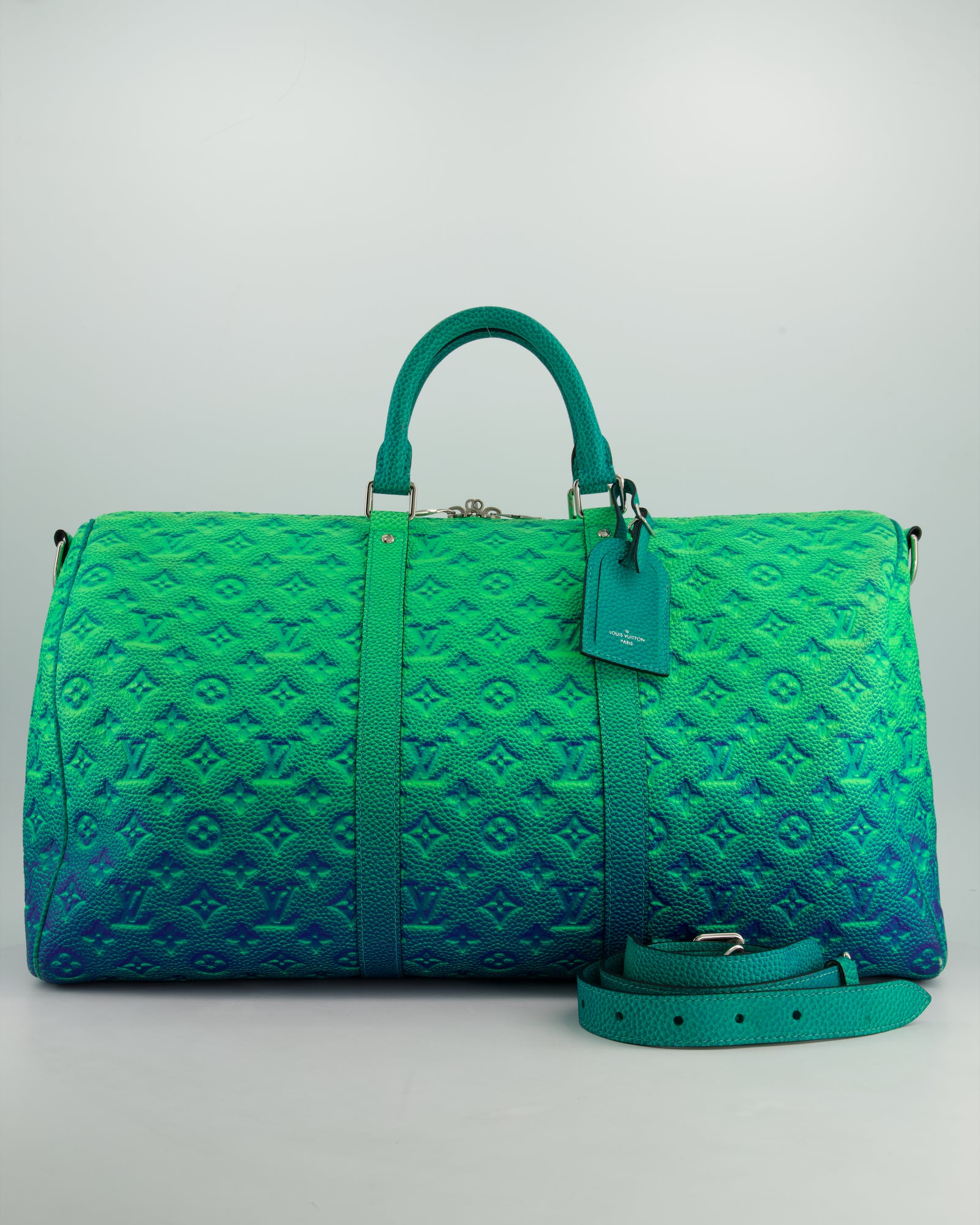 Louis Vuitton Virgil Abloh Green Blue Monogram Illusion