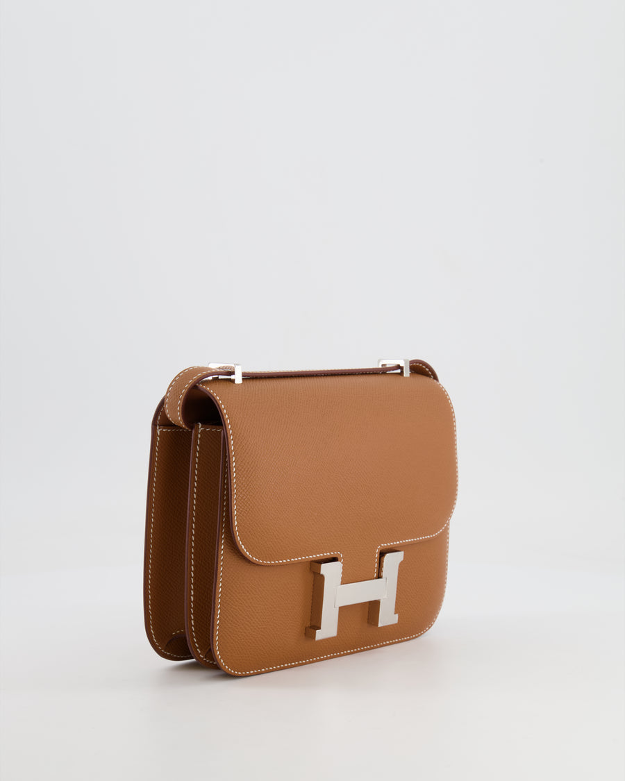 *HOT* Hermès Constance III 18 Miroir Bag in Gold Epsom Leather with Palladium Hardware