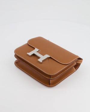 *HOT* Hermès Constance III Mini 18cm Miroir Bag in Gold Epsom Leather with Palladium Hardware