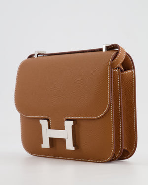 *HOT* Hermès Constance III 18 Miroir Bag in Gold Epsom Leather with Palladium Hardware
