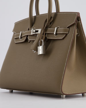 *HOLY GRAIL* Hermès Birkin 25 Sellier Bag in Etoupe Epsom Leather with Palladium Hardware