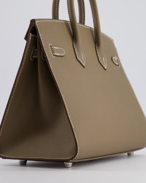 *HOLY GRAIL* Hermès Birkin 25 Sellier Bag in Etoupe Epsom Leather with Palladium Hardware
