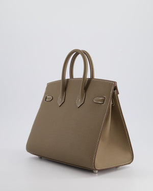 *HOLY GRAIL* Hermès Birkin 25 Sellier Bag in Etoupe Epsom Leather with Palladium Hardware