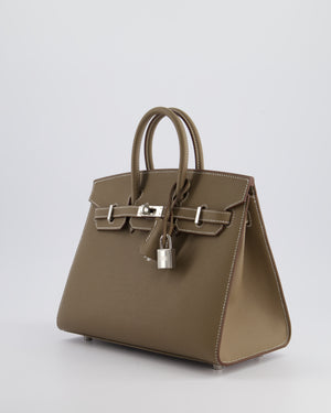 *HOLY GRAIL* Hermès Birkin 25 Sellier Bag in Etoupe Epsom Leather with Palladium Hardware