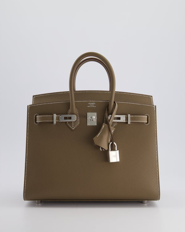 *HOLY GRAIL* Hermès Birkin 25 Sellier Bag in Etoupe Epsom Leather with Palladium Hardware